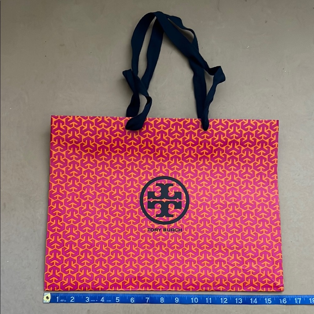 Tory Burch Pink and Orange Shopping Bag Vibrant Elegance
